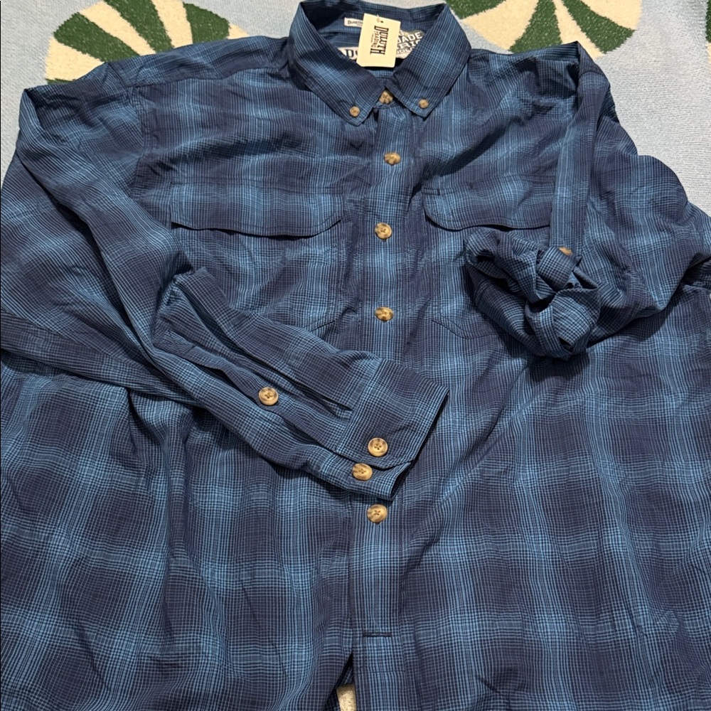 Duluth Untucked‎ Blue Button-Up Shirt